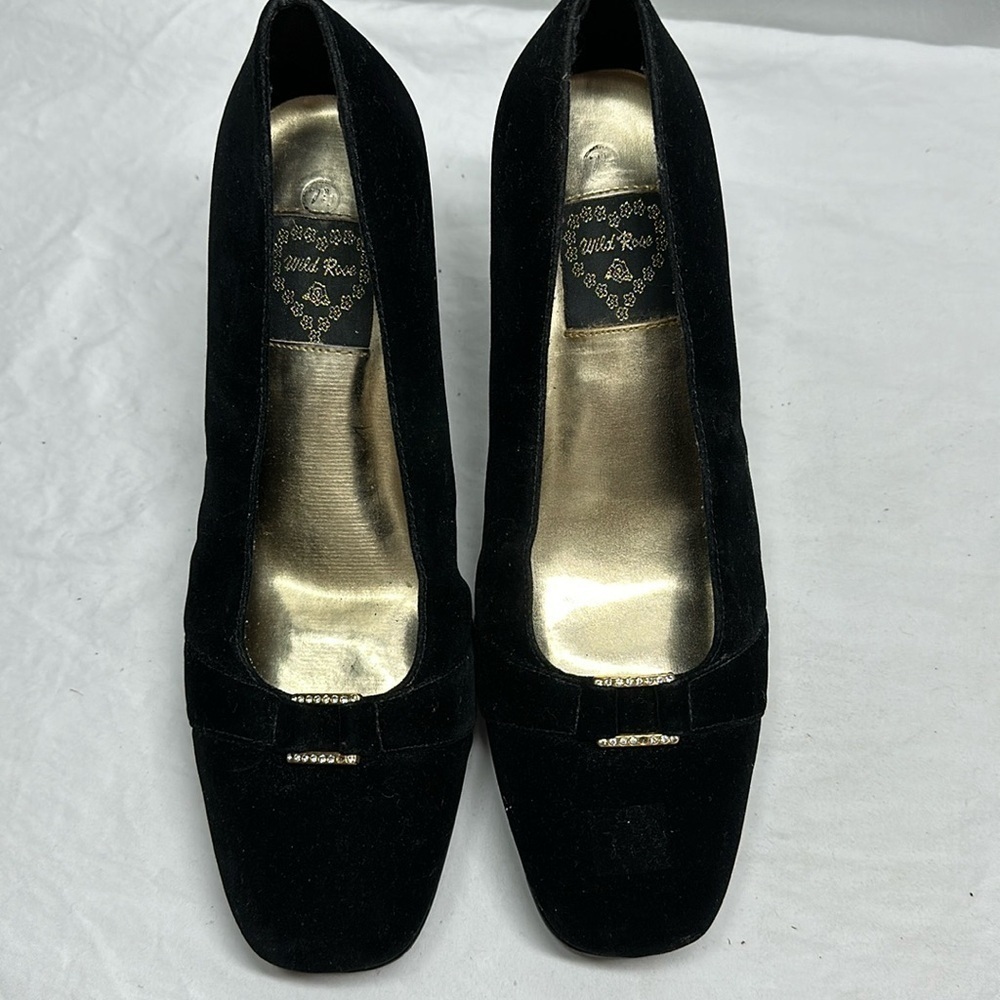 Wild Rose 40’s Style Square Toe Heeled Shoes, 8